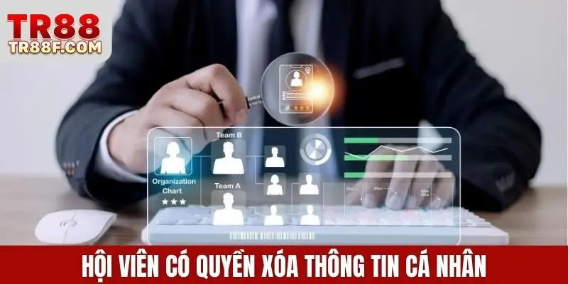 Hội viên có quyền xóa thông tin cá nhân