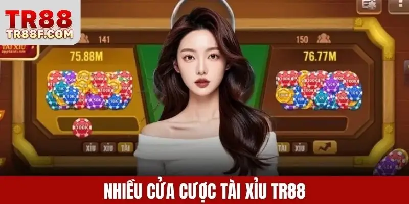 Nhiều cửa cược tài xỉu TR88